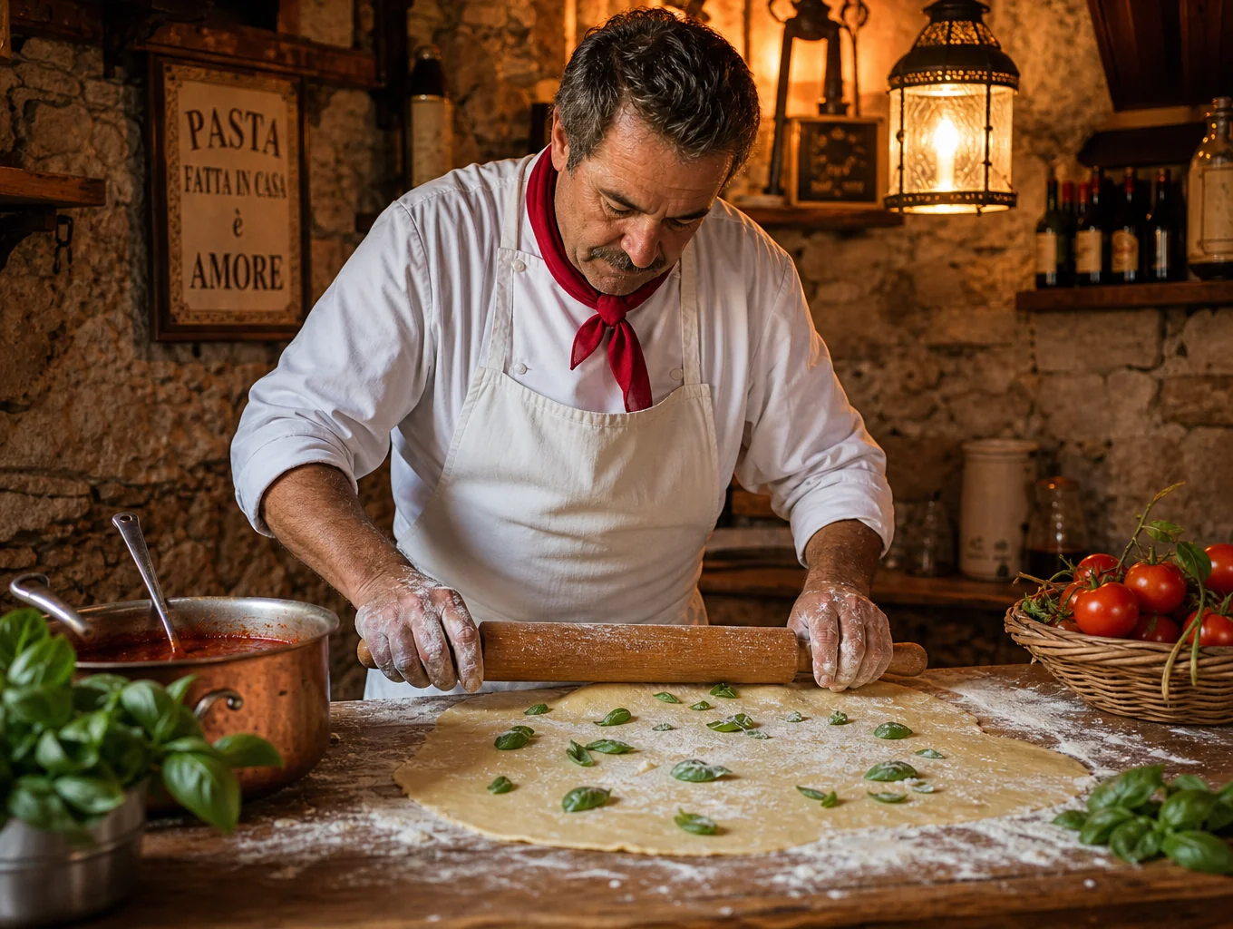 Pasta Artisan Chef Elena Conti crafting delicate ravioli by hand
